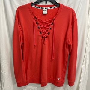 Pink Long Sleeve Coral Sweatshirt (S)